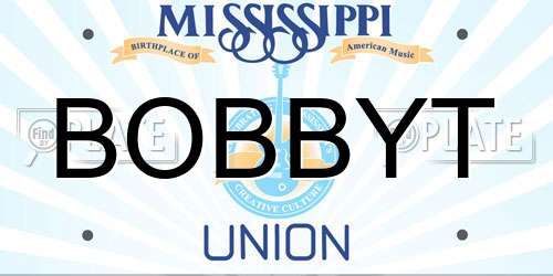 BOBBYT Mississippi License Plate