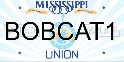 BOBCAT1 Mississippi License Plate