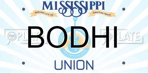 BODHI Mississippi License Plate