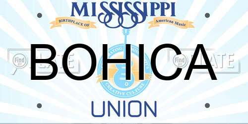 BOHICA Mississippi License Plate