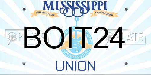 BOIT24 Mississippi License Plate