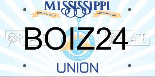 BOIZ24 Mississippi License Plate