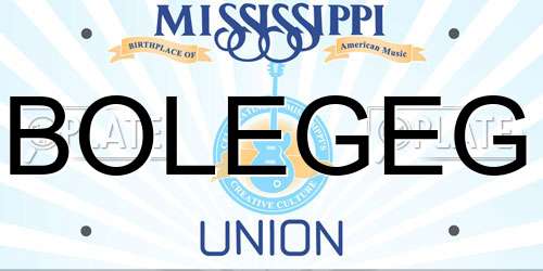 BOLEGEG Mississippi License Plate