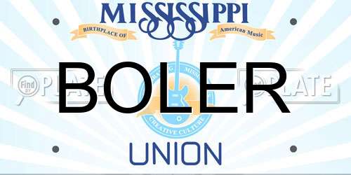 BOLER Mississippi License Plate