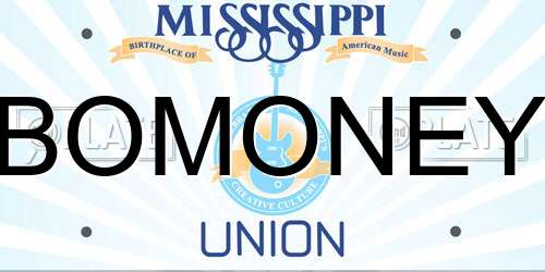 BOMONEY Mississippi License Plate