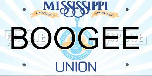 BOOGEE Mississippi License Plate