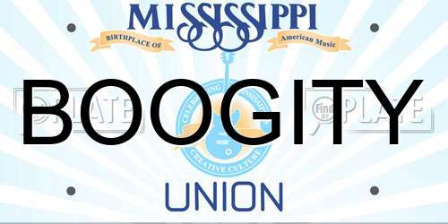 BOOGITY Mississippi License Plate