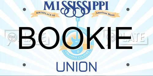 BOOKIE Mississippi License Plate