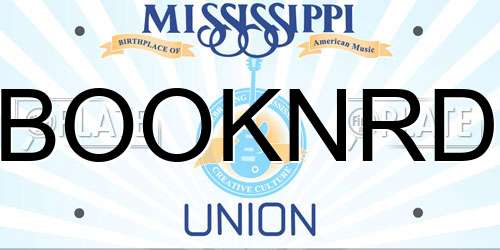 BOOKNRD Mississippi License Plate
