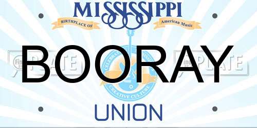 BOORAY Mississippi License Plate