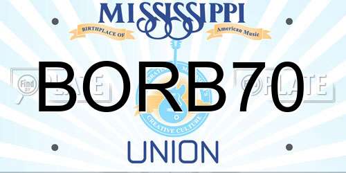 BORB70 Mississippi License Plate