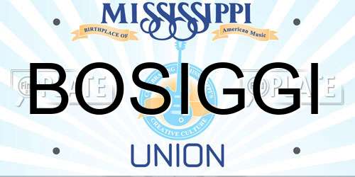 BOSIGGI Mississippi License Plate
