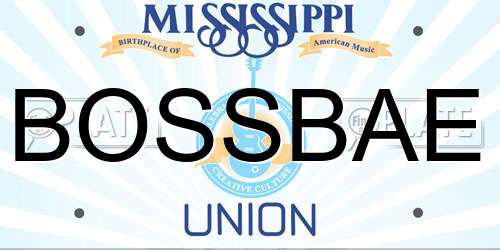 BOSSBAE Mississippi License Plate