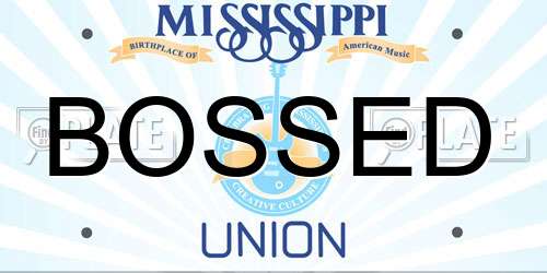 BOSSED Mississippi License Plate