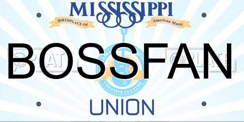 BOSSFAN Mississippi License Plate