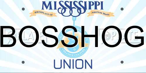 BOSSHOG Mississippi License Plate
