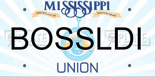 BOSSLDI Mississippi License Plate