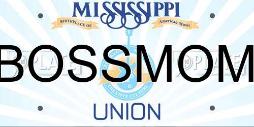 BOSSMOM Mississippi License Plate