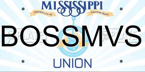 BOSSMVS Mississippi License Plate