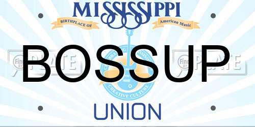 BOSSUP Mississippi License Plate