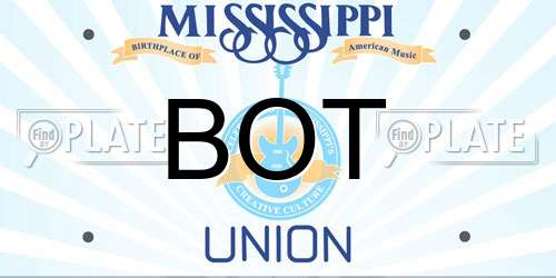 BOT Mississippi License Plate