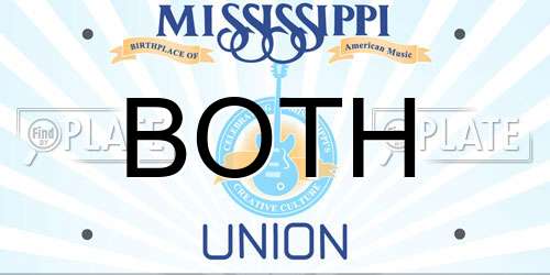 BOTH Mississippi License Plate