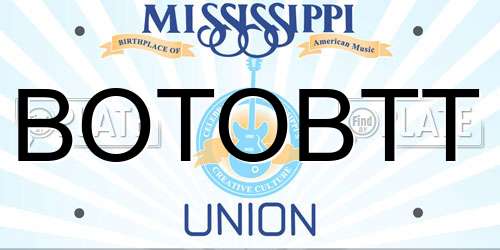 BOTOBTT Mississippi License Plate