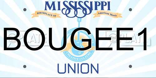BOUGEE1 Mississippi License Plate
