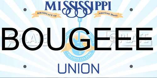 BOUGEEE Mississippi License Plate