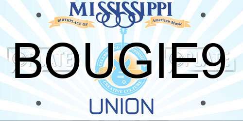 BOUGIE9 Mississippi License Plate