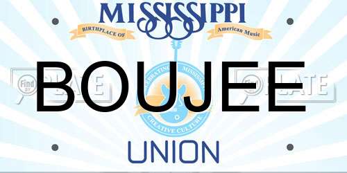 BOUJEE Mississippi License Plate