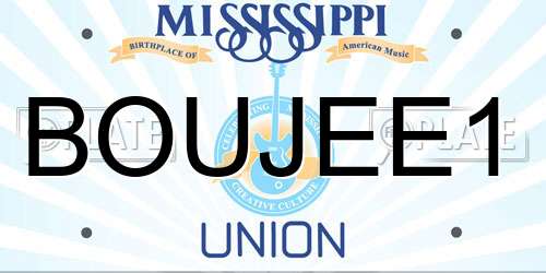 BOUJEE1 Mississippi License Plate