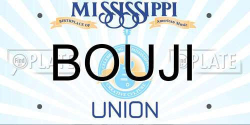 BOUJI Mississippi License Plate