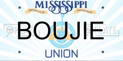 BOUJIE Mississippi License Plate