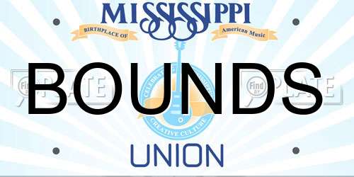 BOUNDS Mississippi License Plate
