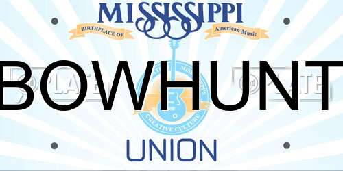 BOWHUNT Mississippi License Plate