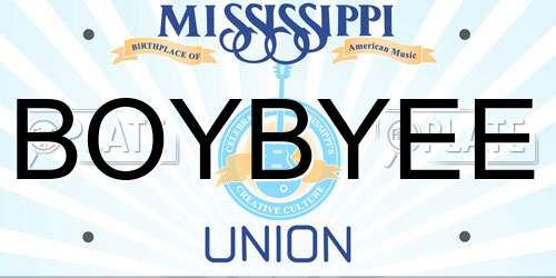 BOYBYEE Mississippi License Plate