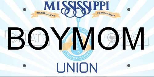 BOYMOM Mississippi License Plate