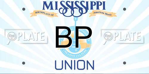 BP Mississippi License Plate