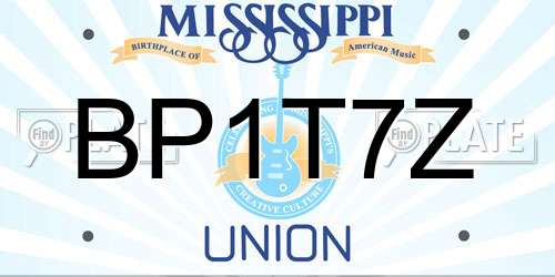 BP1T7Z Mississippi License Plate
