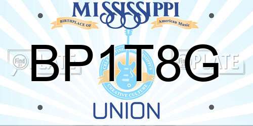 BP1T8G Mississippi License Plate
