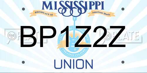 BP1Z2Z Mississippi License Plate