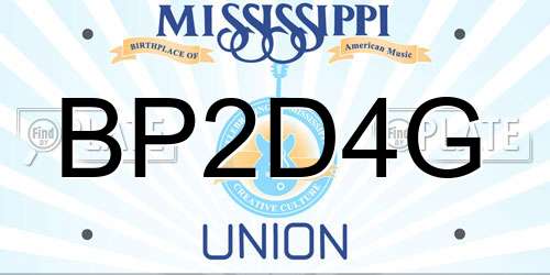 BP2D4G Mississippi License Plate