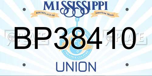 BP38410 Mississippi License Plate