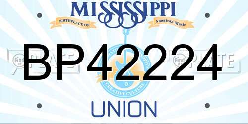 BP42224 Mississippi License Plate