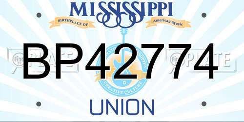 BP42774 Mississippi License Plate