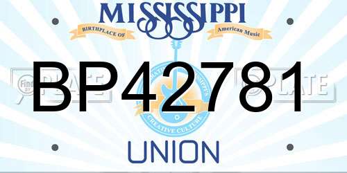 BP42781 Mississippi License Plate