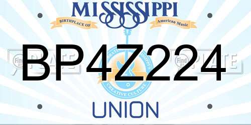 BP4Z224 Mississippi License Plate