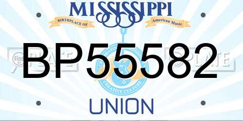 BP55582 Mississippi License Plate