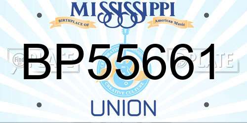 BP55661 Mississippi License Plate